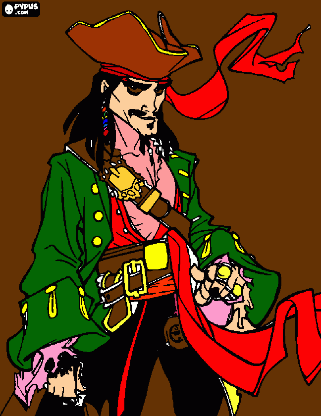 Jack Sparrov para colorear