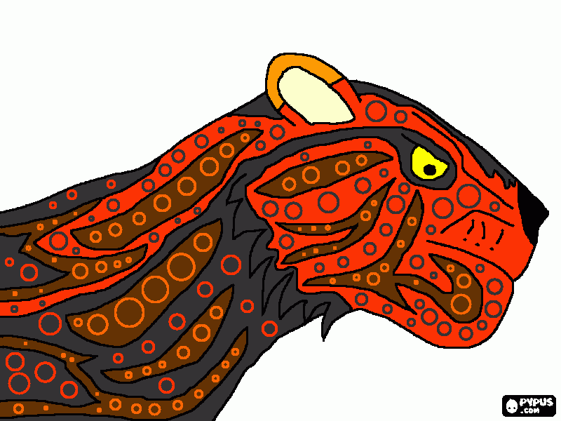 jaguarete pardus para colorear