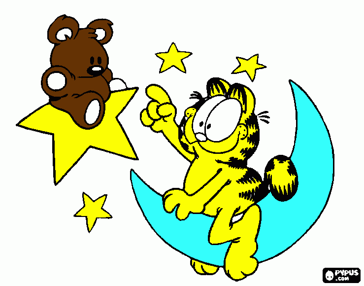 jajajja garfield para colorear