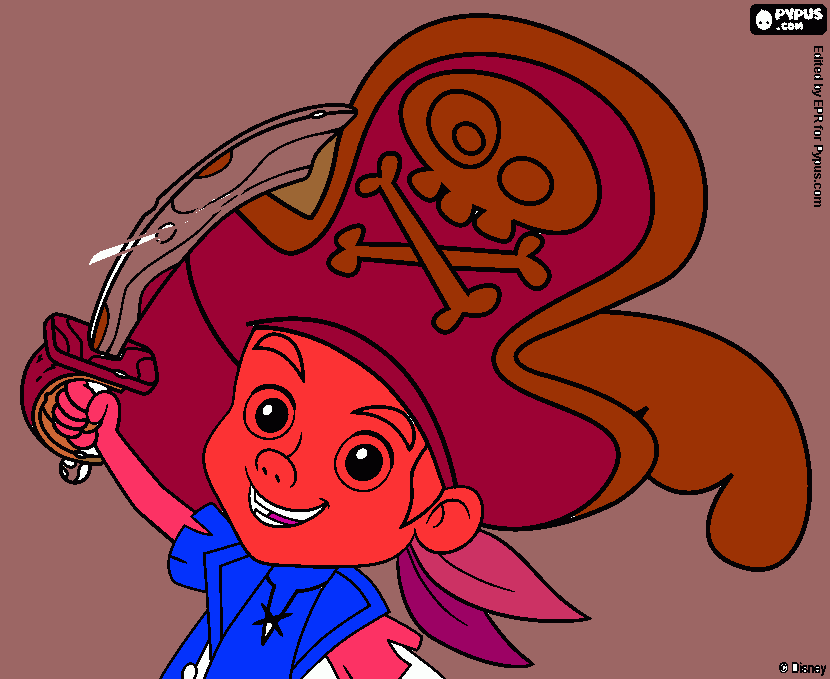 jake y los piratas del pais de nunca jamas  para colorear