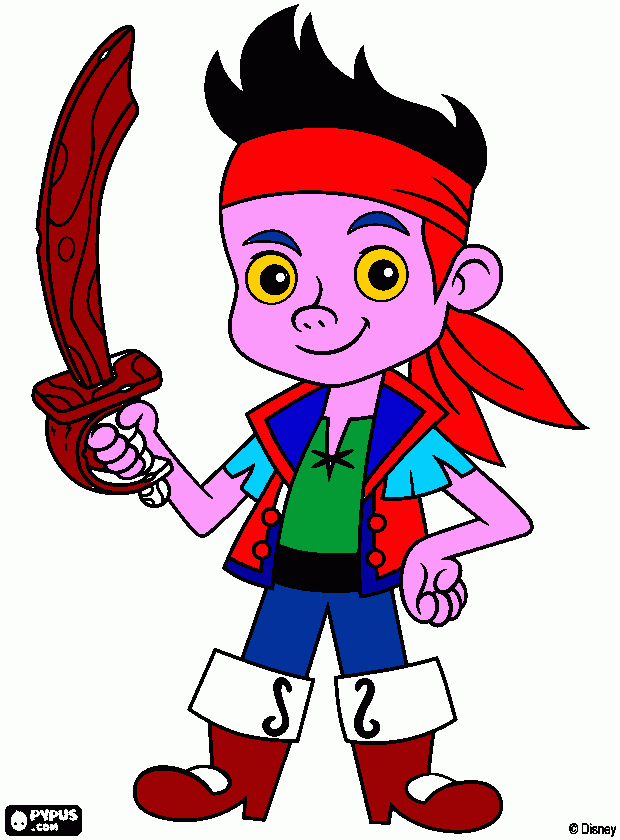 Jake y los piratas del país del nunca jamás para colorear