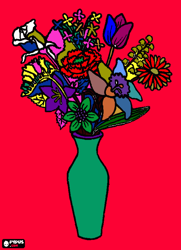 jarron para decorar para colorear