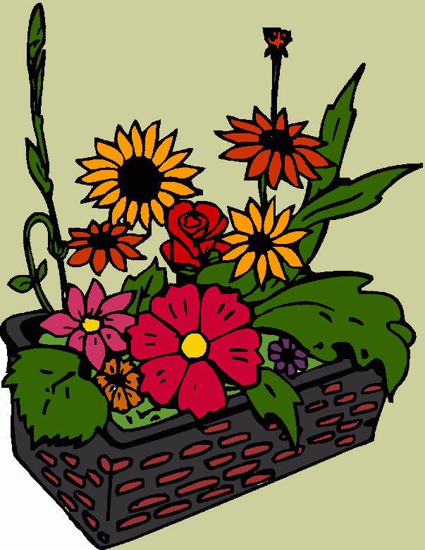 jarrón con flores grande, colorido y hermoso para colorear