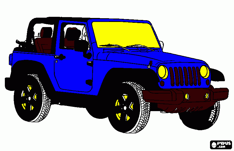 jeep 4x4 para colorear