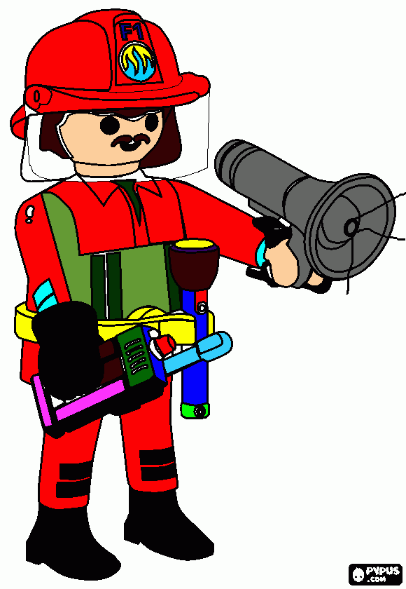 jefe de los bomberos para colorear
