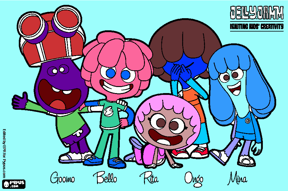jelly para colorear