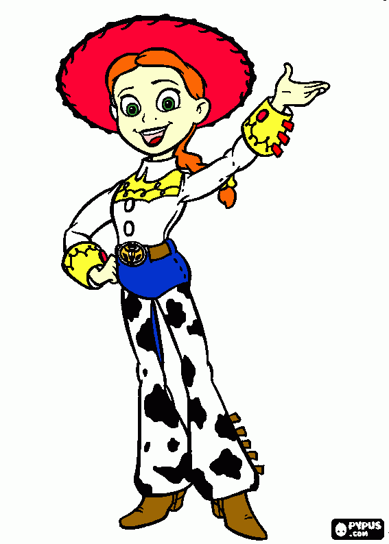 jessy la vaquerita para colorear