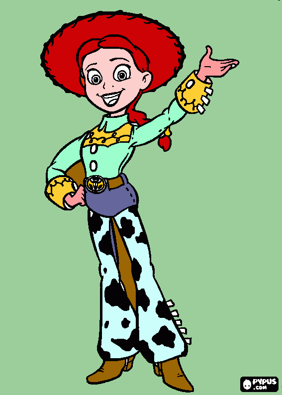 jessy, la vaquerita para colorear