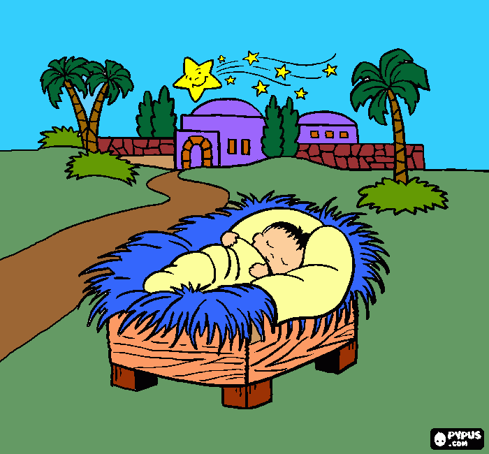 jesus cuando era niño para colorear