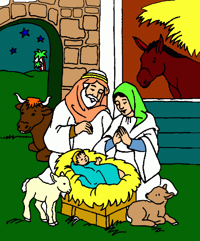 jesus  cuando nacio para colorear