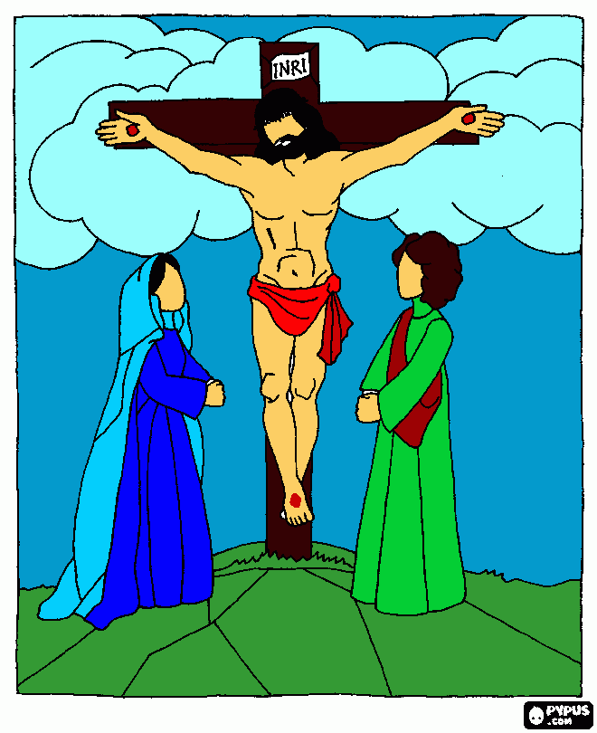 Jesus de la Cruz para colorear