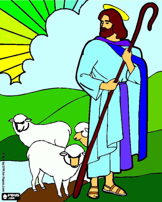 Jesus es mi pastor para colorear