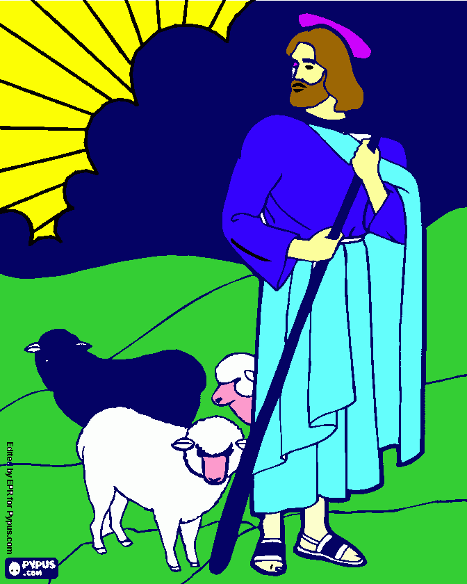 JESUS MI BUEN PASTOR para colorear