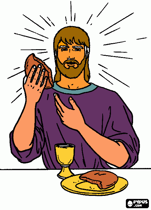 jesus pan de vida, nuestro sustento chinita para colorear