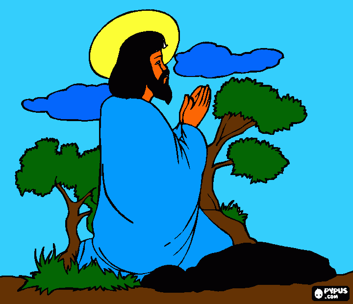 jesus pintado para colorear
