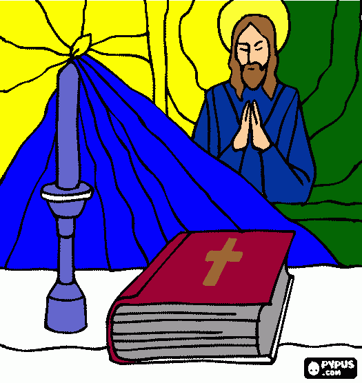 JESUS  REPRESENTADO EN LA MISA para colorear