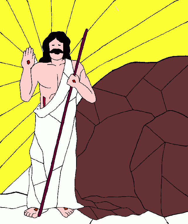 JESUS RESUCITADO para colorear
