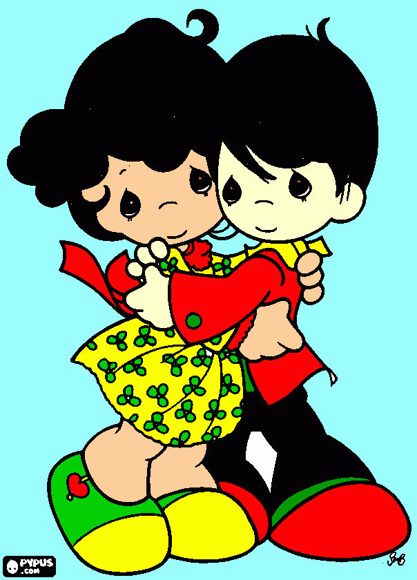 jesus y yo precious moments para colorear