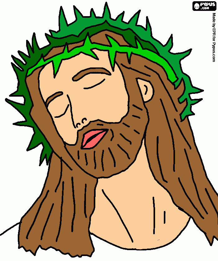 JESUSCRISTO CORONA para colorear