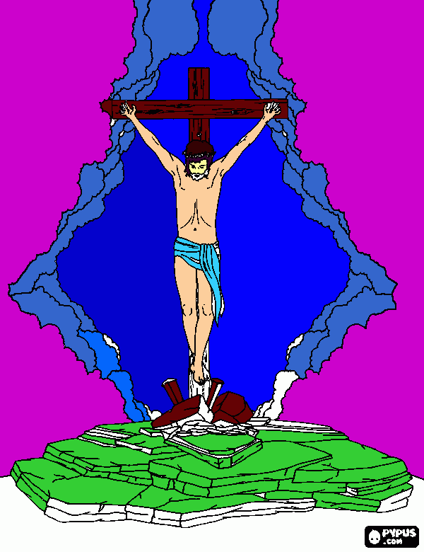 jesús en nazaret para colorear