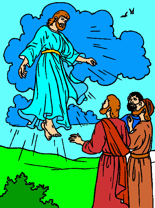 Jesús y los discípulos. para colorear