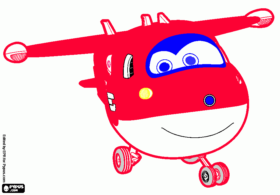 jet volando para colorear