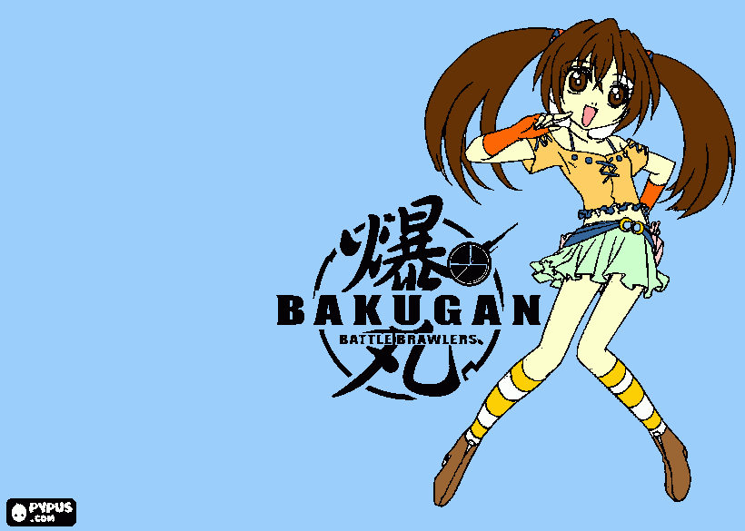 jimena en bakugan  para colorear