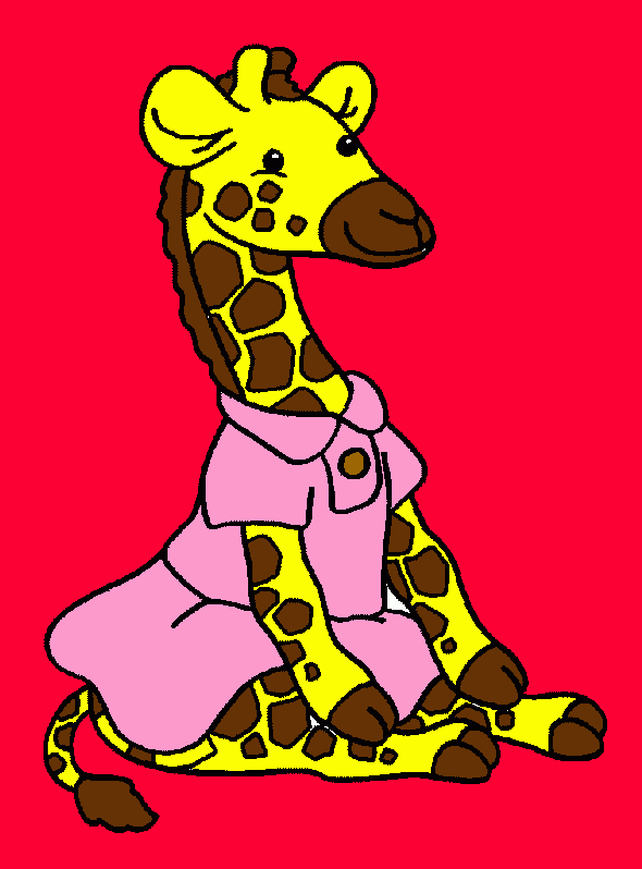 JIRAFA CON VESTIDO para colorear