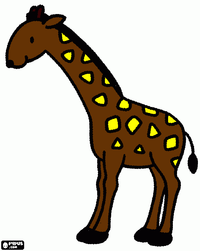 jirafa infantil para colorear