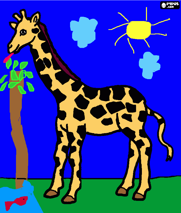 Jirafa Jacobo para colorear