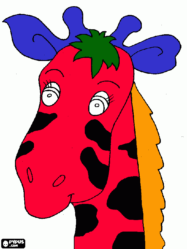 Jirafa Margarita para colorear