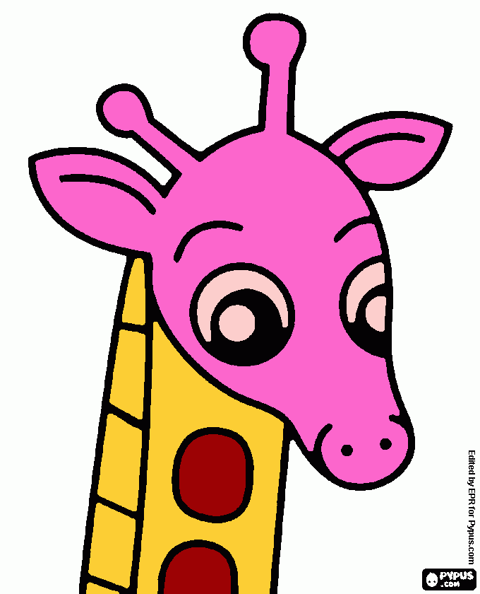 jirafa tierna dulce para colorear