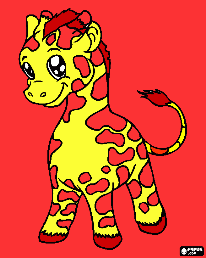 jirafin para colorear