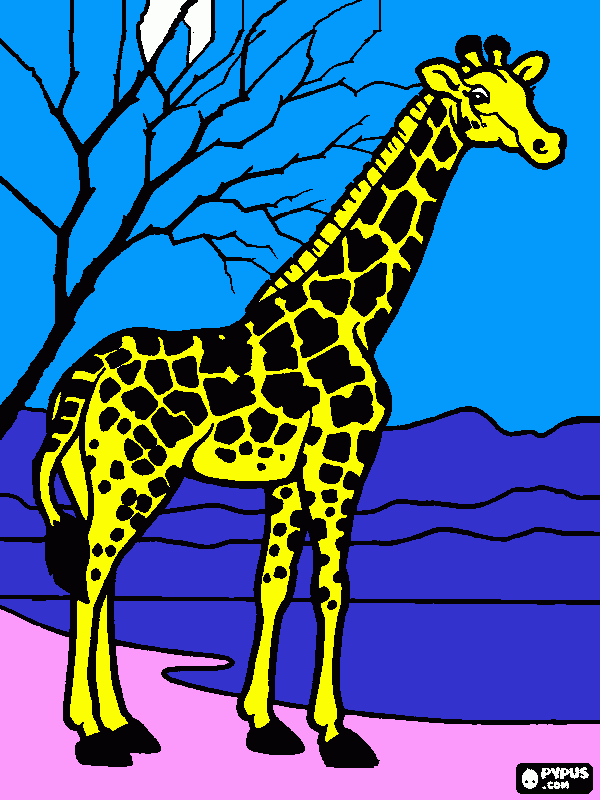 jirafita para mi mamá para colorear