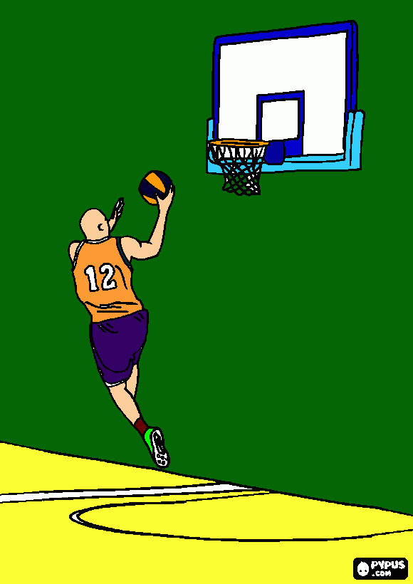 Jordan marca canasta para colorear