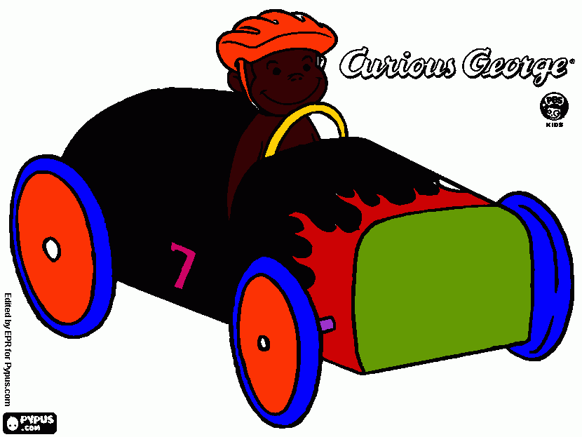 jorje coche para colorear
