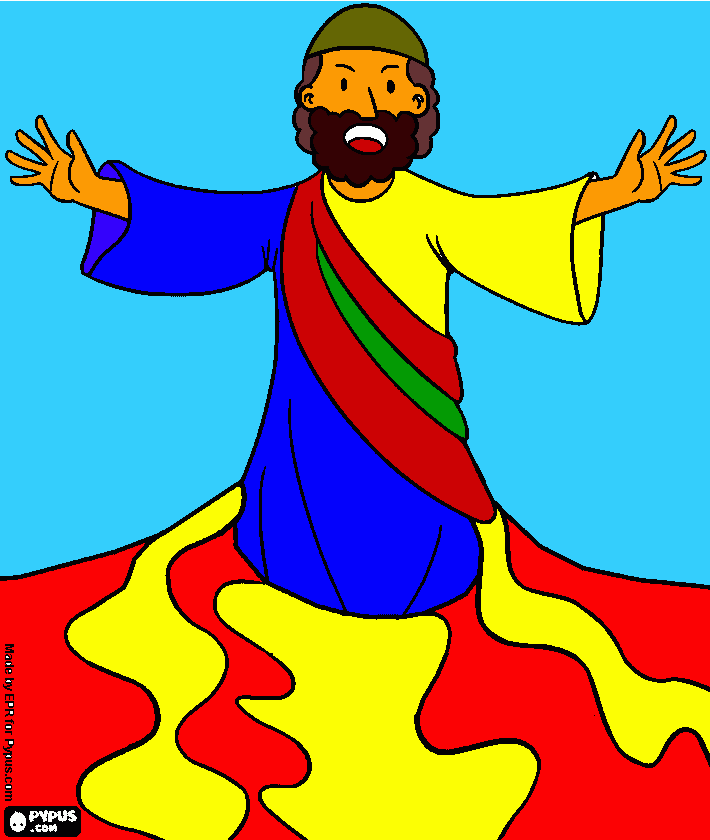 jose con tunica para colorear
