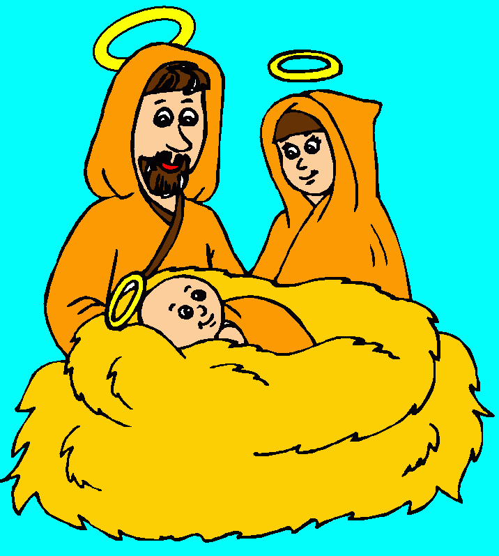 JOSE, MARIA Y JESUS para colorear