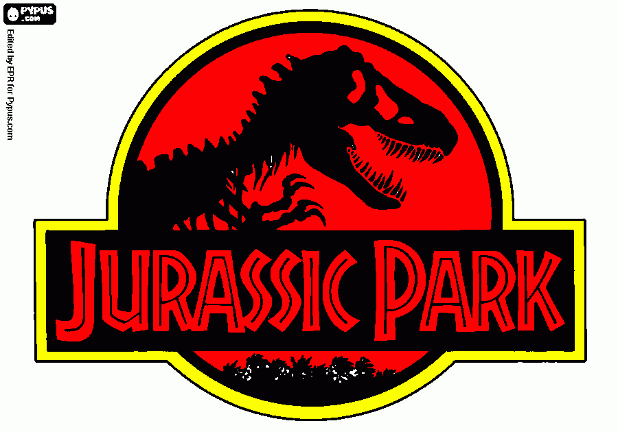 jurassic park para colorear