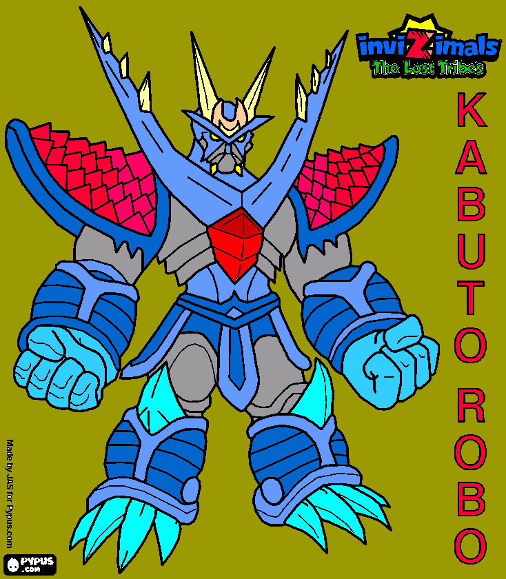 Kabuto-robo para colorear