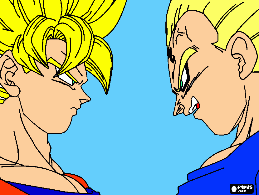 kame jame haaaaaaaa para colorear