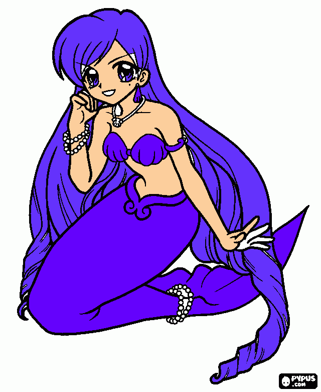 karen princesa de la perla violeta para colorear