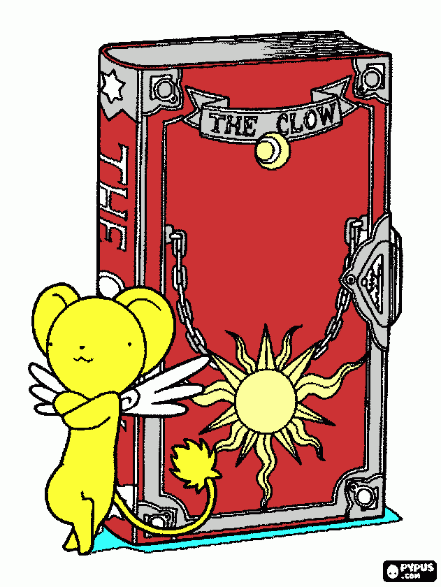 kero sale del misterioso libro the clow para colorear