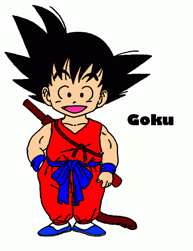Kid Goku para colorear