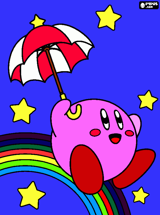 Kirby para colorear