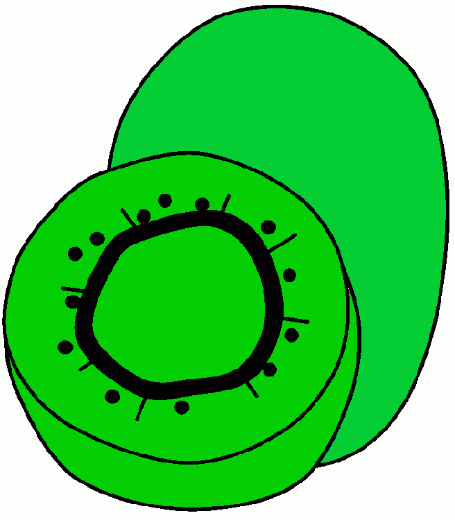kiwi para colorear