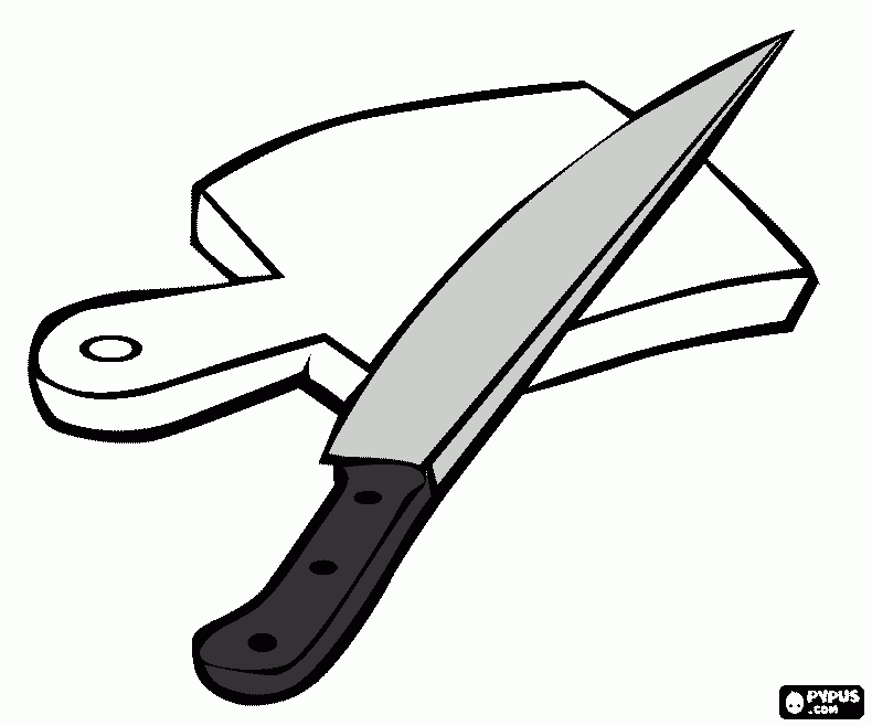 knife para colorear