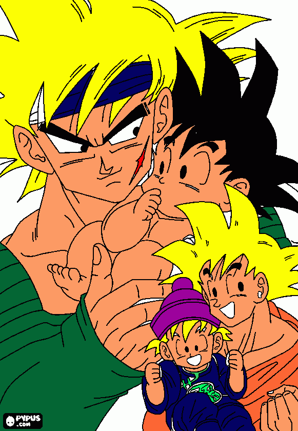 kokku y gojan para colorear