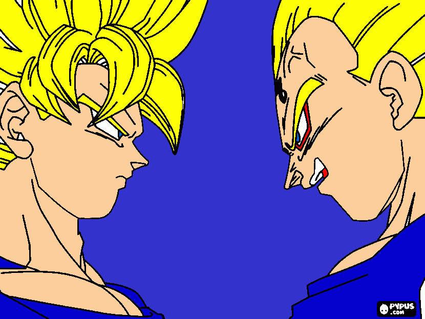 KOKU Y BEGETA CARA A CARA para colorear