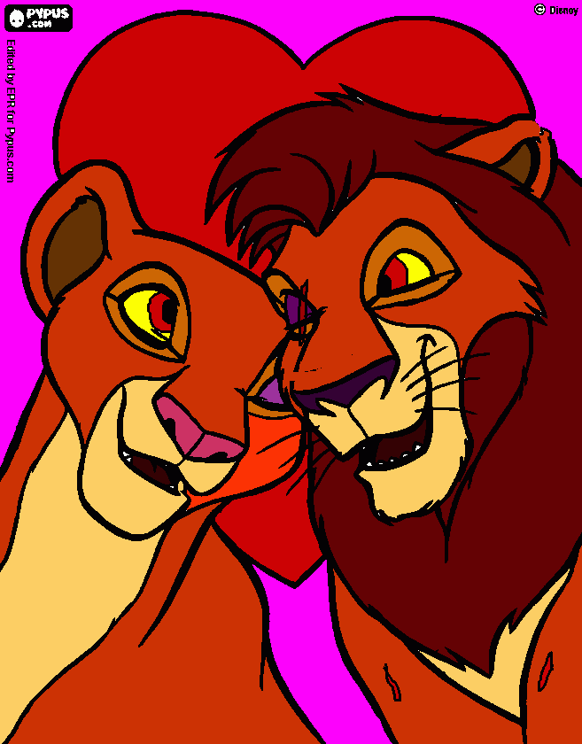 Kopa and kiara para colorear